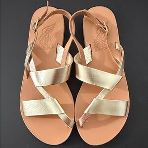 Ancient Greek Sandals Metallic Gold Women's Sandals